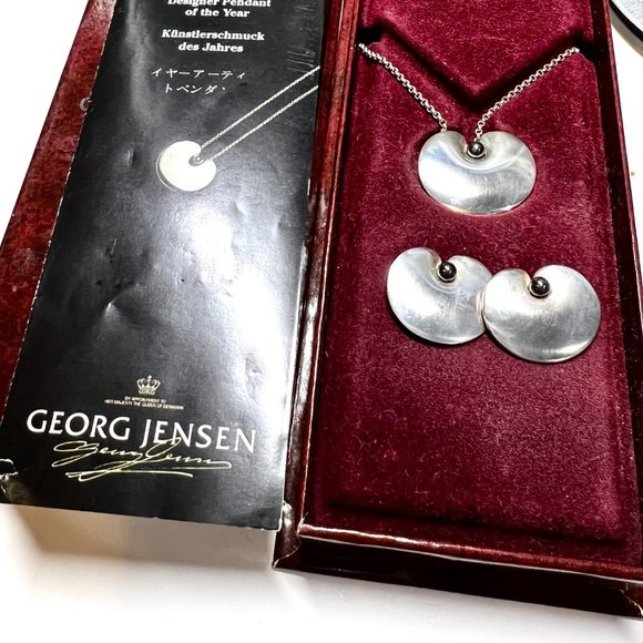 RARE! NIB Georg Jensen by Nanna Ditzel Necklace & Earring Set - Picture 3 of 5
